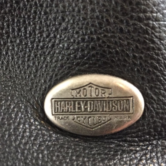 Harley-Davidson Motorcycles Men’s Black Leather Vest Made in USA Size Large - Picture 2 of 11